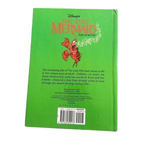 DISNEYS THE LITTLE MERMAID POP-UP BOOK 1991 First Edition - Picture 5 of 6